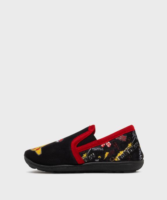 Chaussons pantoufles en velours imprimé Pikachu garçon - Pokémon vue3 - POKEMON - GEMO