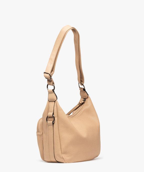 Sac besace à multipoches zippées femme vue2 - GEMO (ACCESS) - GEMO