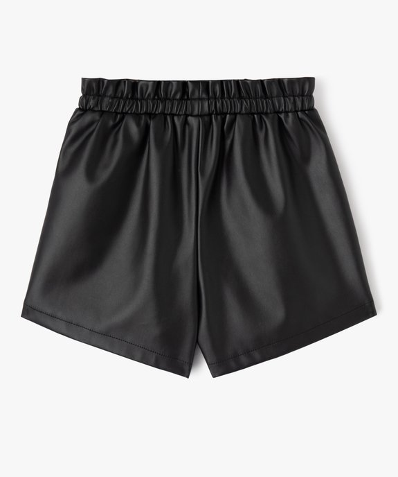 Short en matière synthétique cuir imitation fille vue4 - GEMO (ENFANT) - GEMO
