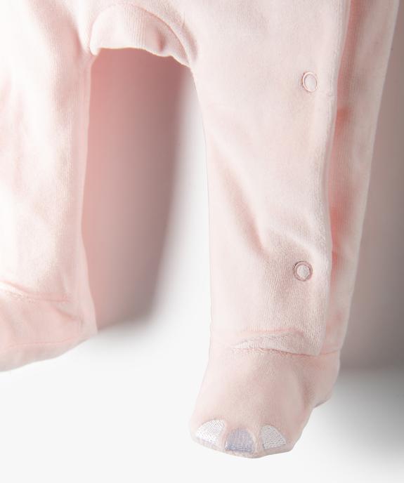 Pyjama bébé fille en velours à motif renard vue3 - GEMO 4G BEBE - GEMO