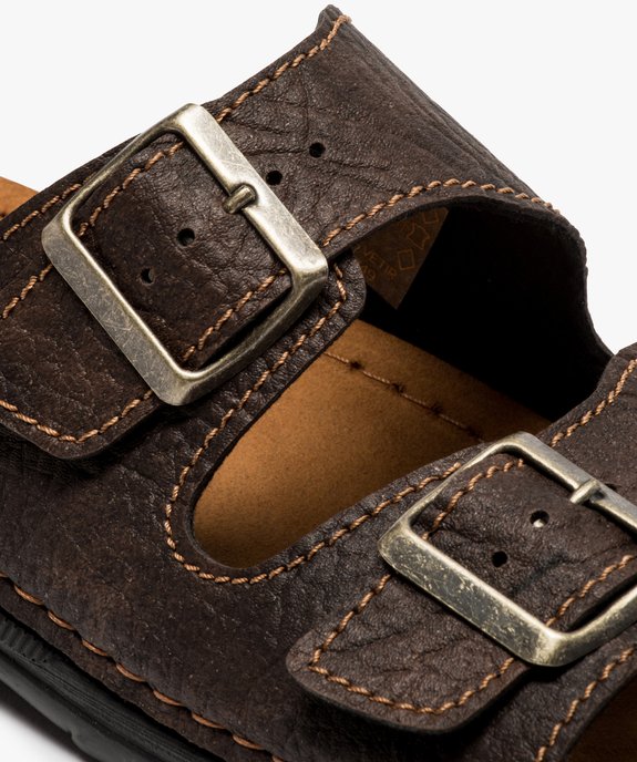 Mules homme confort à larges brides à boucle vue6 - GEMO (CASUAL) - GEMO