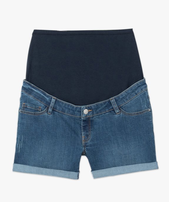 Short grossesse en jean bandeau taille haute vue4 - GEMO (MATER) - GEMO