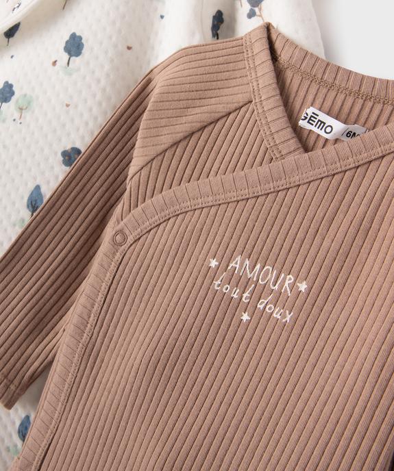 Ensemble 2 pièces bébé body et pyjama avec moufles intégrées vue4 - GEMO 4G BEBE - GEMO