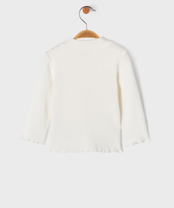 Tee-shirt manches longues chaud en maille côtelée bébé fille vue3 - GEMO(BEBE DEBT) - GEMO