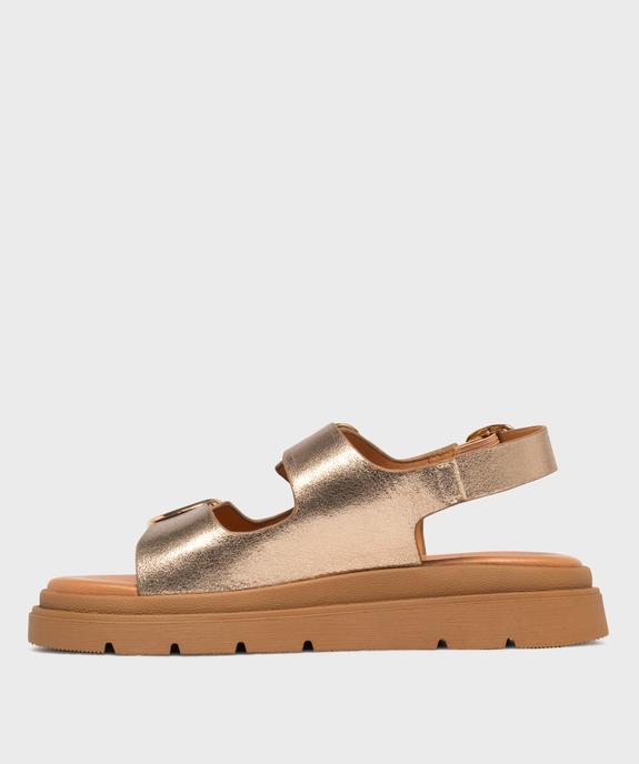 Sandales plateformes à 3 boucles femme - 5 Miles vue4 - 5 MILES - GEMO