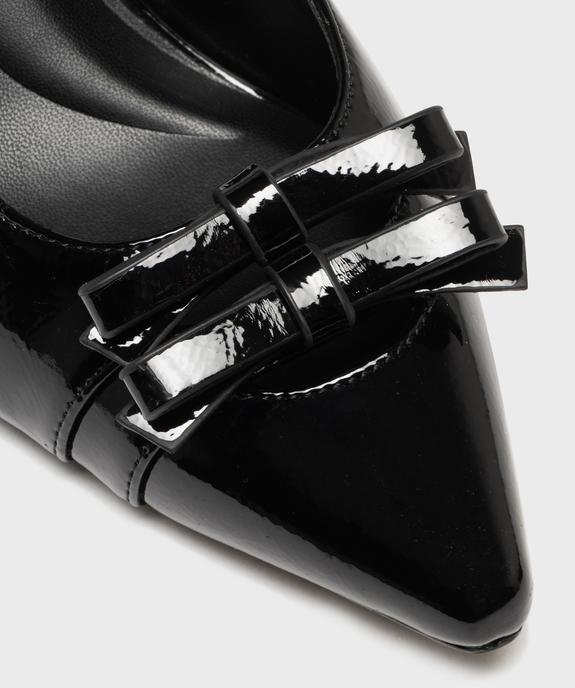 Escarpins sling-back vernis à bout pointu et talon femme - Follow Me vue6 - FOLLOW ME - GEMO