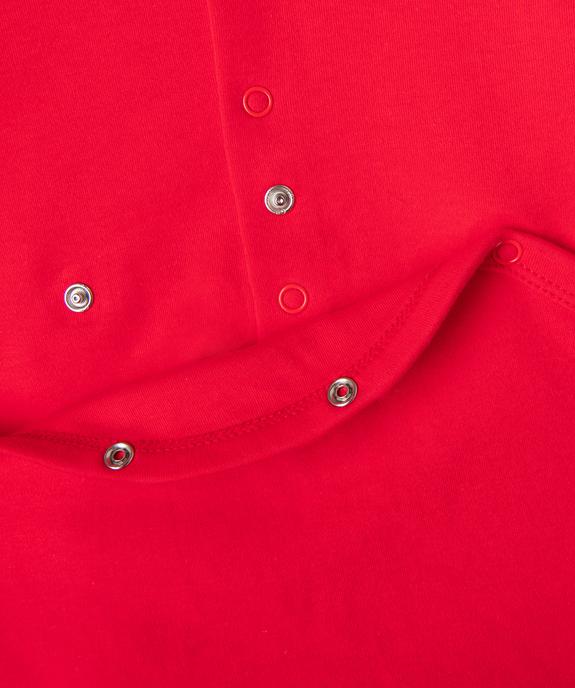 Pyjama dors-bien en coton avec motif fraise bébé fille vue3 - GEMO 4G BEBE - GEMO