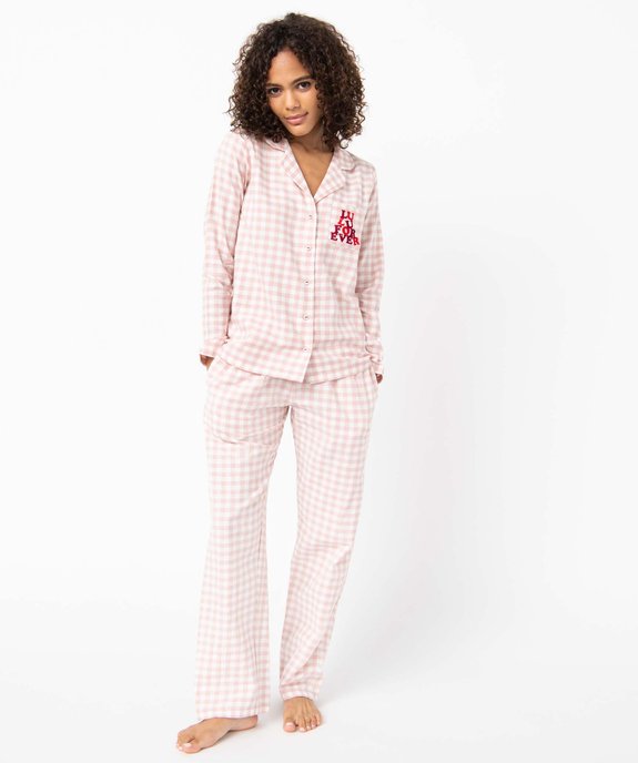 Pyjama femme à carreaux - LuluCastagnette vue2 - LULUCASTAGNETTE - GEMO