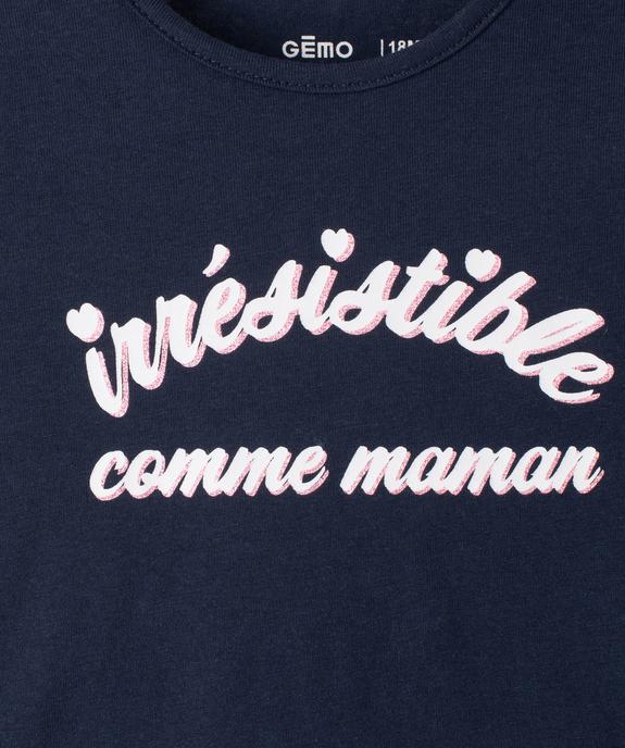 Tee-shirt bébé fille manches longues avec motifs et inscriptions vue2 - GEMO 4G BEBE - GEMO