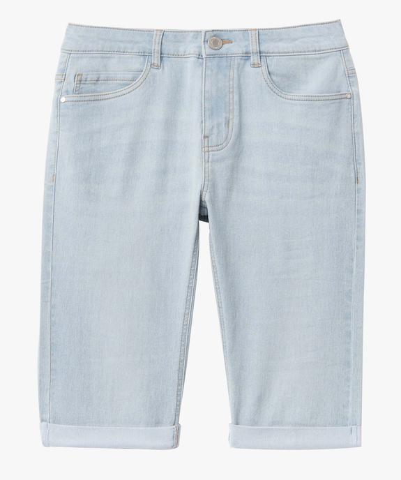 Bermuda femme en jean avec revers vue4 - GEMO 4G FEMME - GEMO