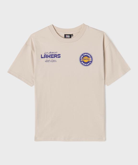 Tee-shirt manches courtes en jersey imprimé devant et dos Lakers garçon - NBA vue3 - NBA - GEMO