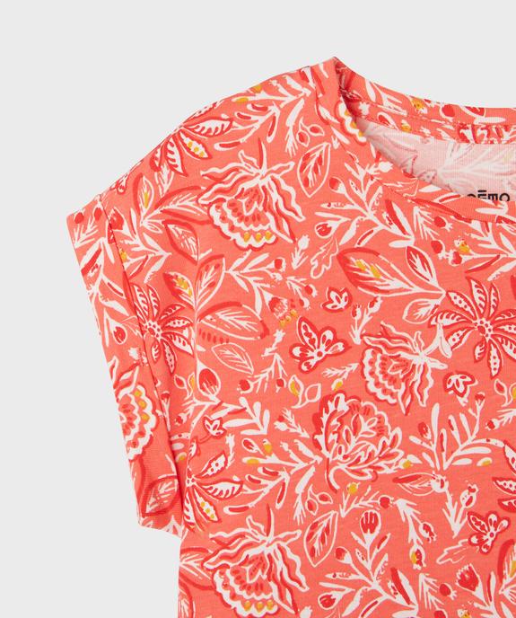 Tee-shirt manches courtes imprimé fille - GEMO 4G FILLE Tee-shirt manches courtes imprimé fille vue2 - GEMO 4G FILLE - GEMO