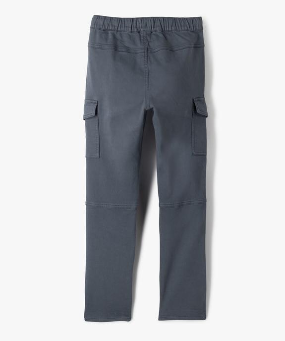 Pantalon cargo uni garçon vue3 - CAMPS - GEMO
