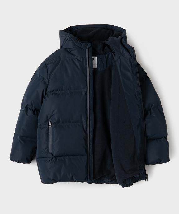 Blouson déperlant doublé polaire à capuche garçon vue3 - GEMO 4G GARCON - GEMO