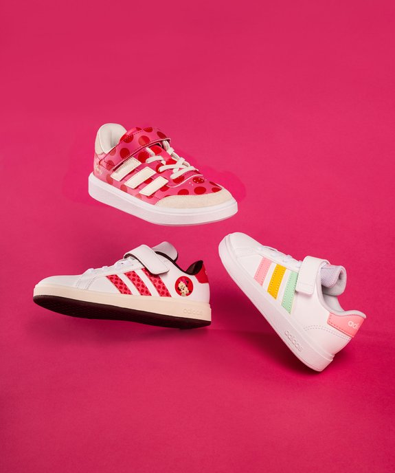 Baskets à scratch fille avec bandes contrastantes - Adidas Grand Court vue7 - ADIDAS - GEMO
