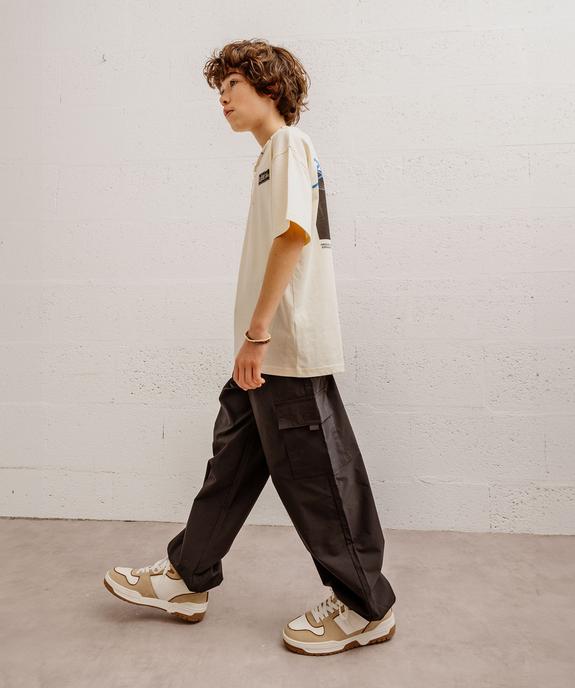Pantalon cargo large à enfiler garçon vue1 - GEMO (JUNIOR) - GEMO