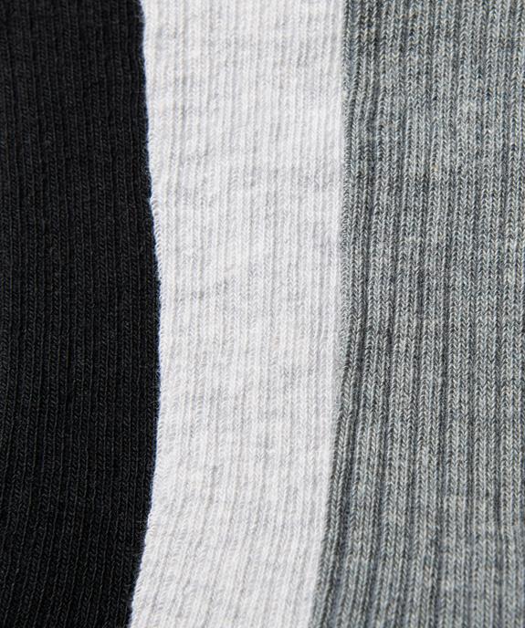 Chaussettes en maille côtelée fille (lot de 3) vue2 - GEMO 4G FILLE - GEMO