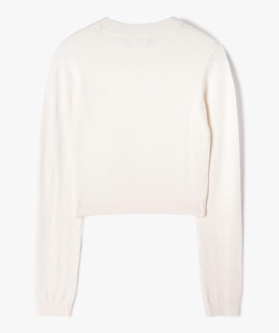 Pull fin coupe courte fille vue3 - GEMO 4G FILLE - GEMO