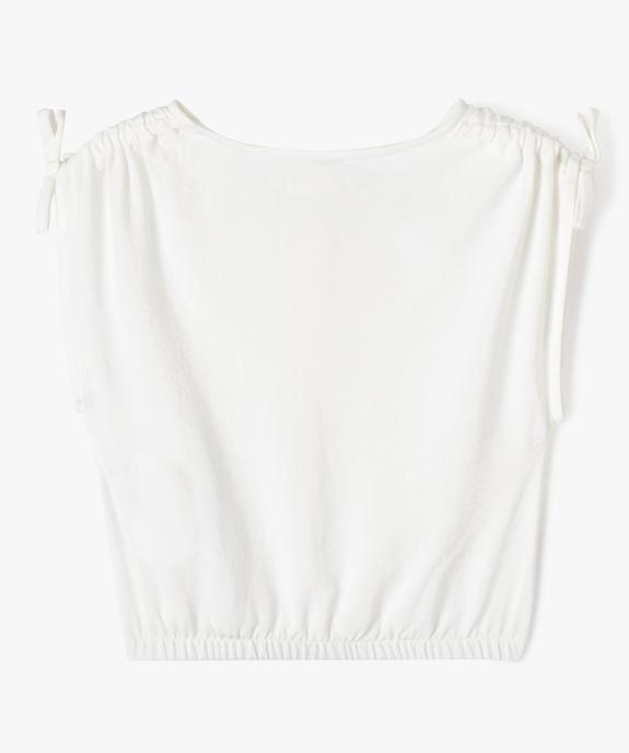 Blouse sans manches avec épaules froncées fille vue3 - GEMO (ENFANT) - GEMO
