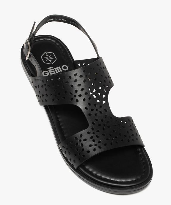 Sandales femme unies casual dessus ajouré vue6 - GEMO (CASUAL) - GEMO