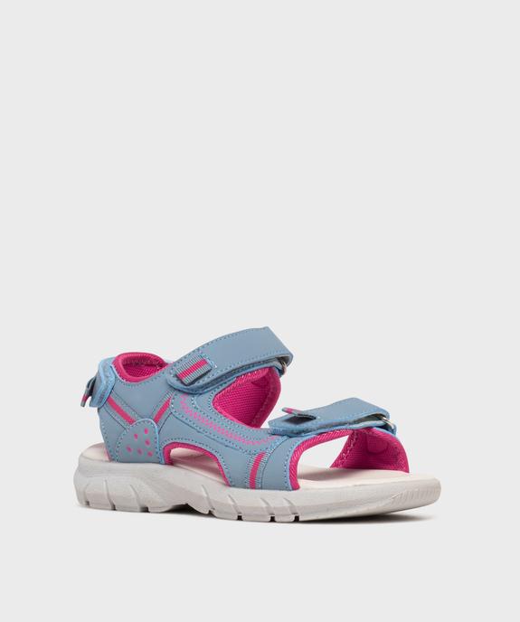 Sandales en toile ajustables par 3 scratchs fille - Lovely Wings vue2 - LOVELY WINGS - GEMO