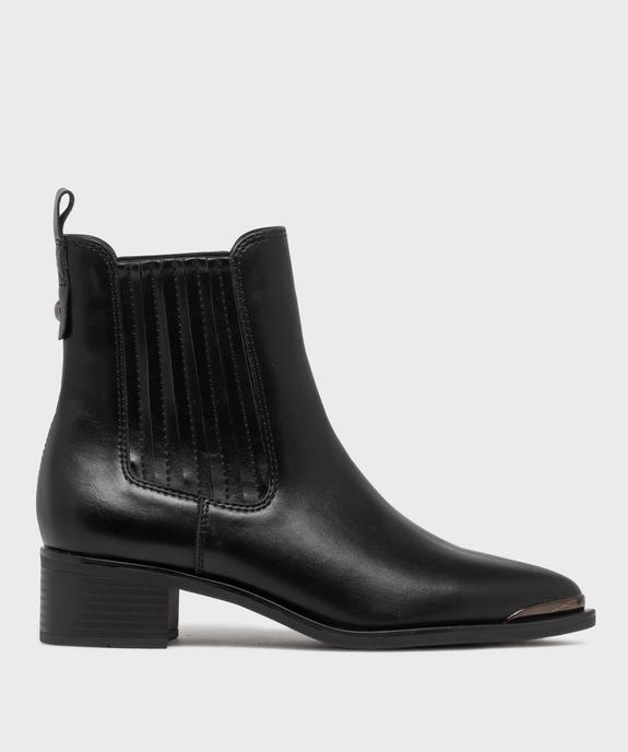 Boots santiags à tige montante élastiquée femme vue2 - FOLLOW ME - GEMO