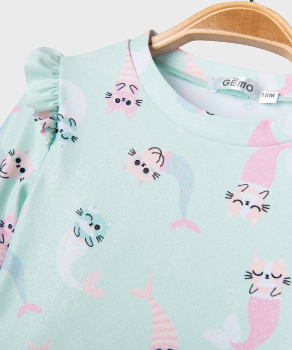 Pull court rayé avec col polo et décolleté V femme vue7 - GEMO(FEMME PAP) - GEMO