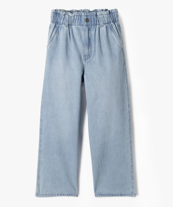 Jean wide leg avec ceinture élastique ajustable fille vue7 - GEMO (ENFANT) - GEMO