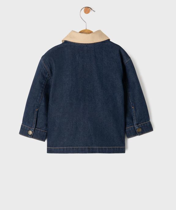 Veste en jean à boutons-pression et col fantaisie amovible bébé garçon - LuluCastagnette vue5 - LULUCASTAGNETTE - GEMO