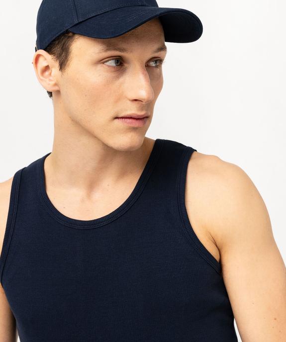 Débardeur uni en maille côtelée homme vue6 - GEMO 4G HOMME - GEMO