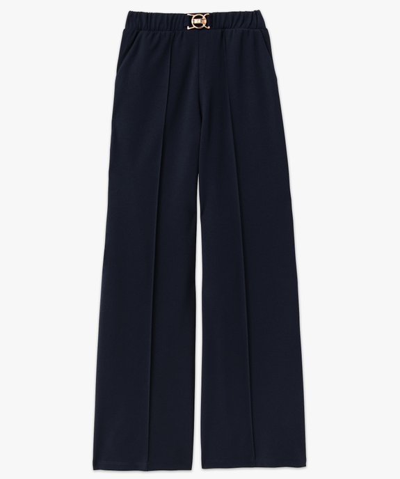 Pantalon en maille extensible avec bijou à la ceinture femme vue4 - GEMO(FEMME PAP) - GEMO