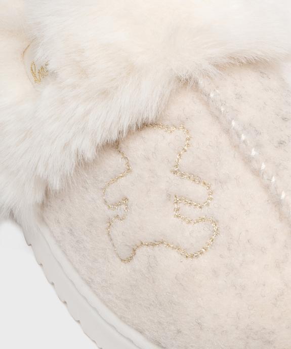 Chaussons fourrés à épaisse semelle crantée femme - LuluCastagnette vue6 - LULU CASTAGNETT - GEMO
