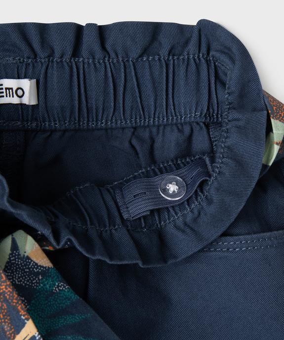 Short en coton taille haute avec ceinture à nouer fille vue2 - GEMO (ENFANT) - GEMO