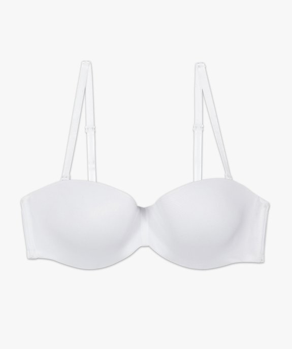  Soutien-gorge bandeau en microfibre avec bretelles muti-positions vue6 - GEMO 4G FEMME - GEMO