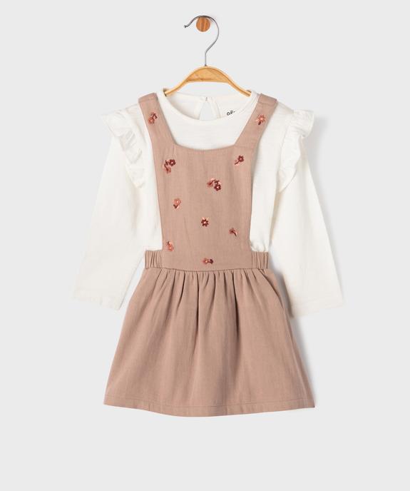 Ensemble 2 pièces bébé fille - Tee-shirt et robe vue1 - GEMO(BEBE DEBT) - GEMO