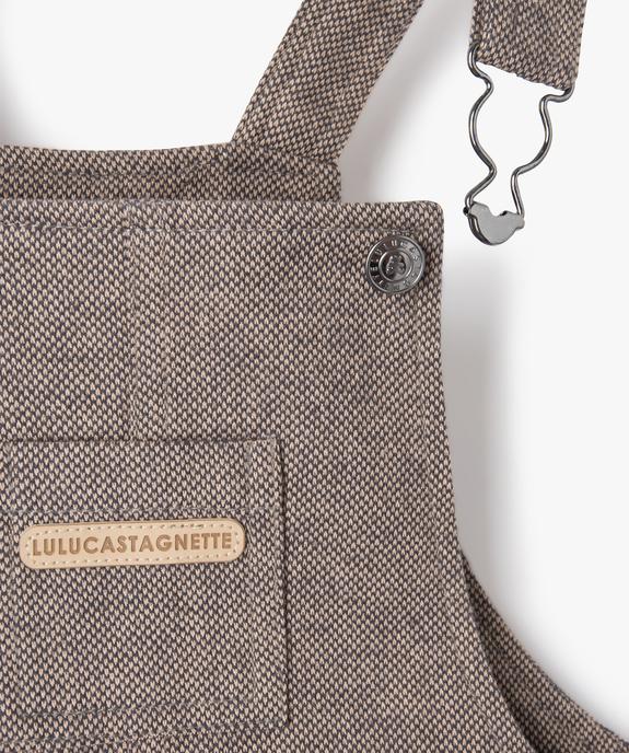 Salopette bébé garçon en maille chinée - LuluCastagnette vue3 - LULUCASTAGNETTE - GEMO