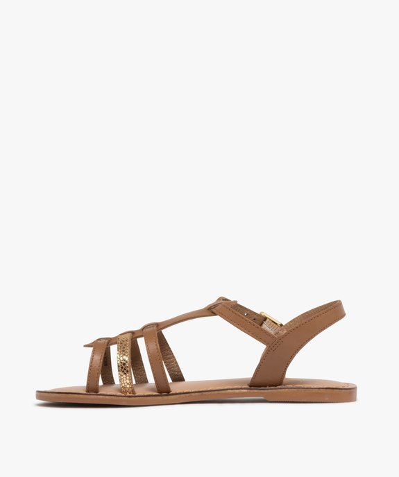 Sandales en cuir multibrides fille vue3 - LOVELY WINGS GEMO FOR GOOD - GEMO