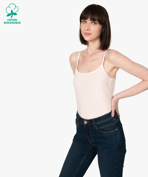 Débardeur uni à fines bretelles femme vue1 - GEMO(FEMME PAP) - GEMO