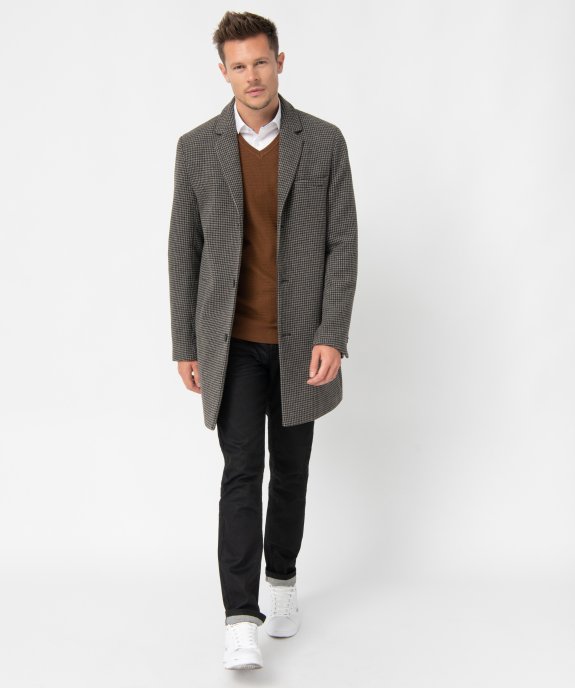 Manteau homme court fermeture 3 boutons vue5 - GEMO (HOMME) - GEMO