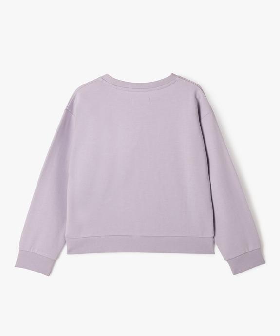 Sweat ample avec inscription brodée en relief fille vue3 - GEMO 4G FILLE - GEMO