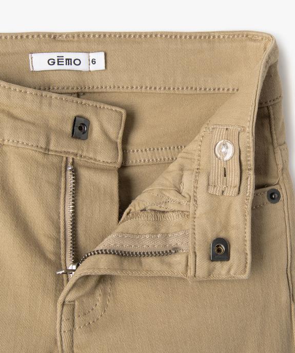 Pantalon chino slim 5 poches garçon vue3 - GEMO (ENFANT) - GEMO