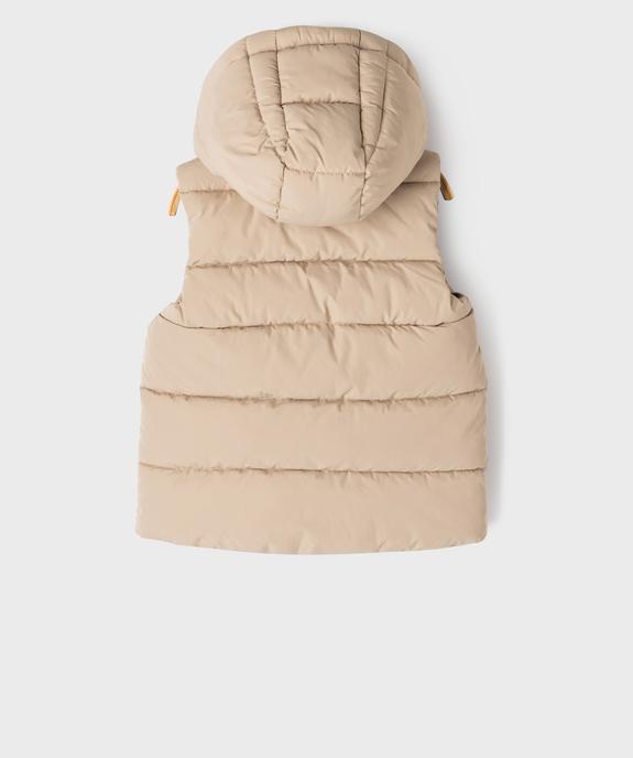 Doudoune sans manches à capuche doublée polaire bébé garçon vue5 - GEMO(BEBE DEBT) - GEMO