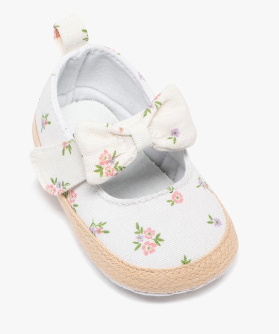 Chaussons de naissance ballerines fleuries à fleurs bébé fille  vue5 - LITTLE LOVE GEMO FOR GOOD - GEMO