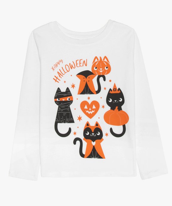 Tee Shirt Fille Avec Motif Halloween Gemo