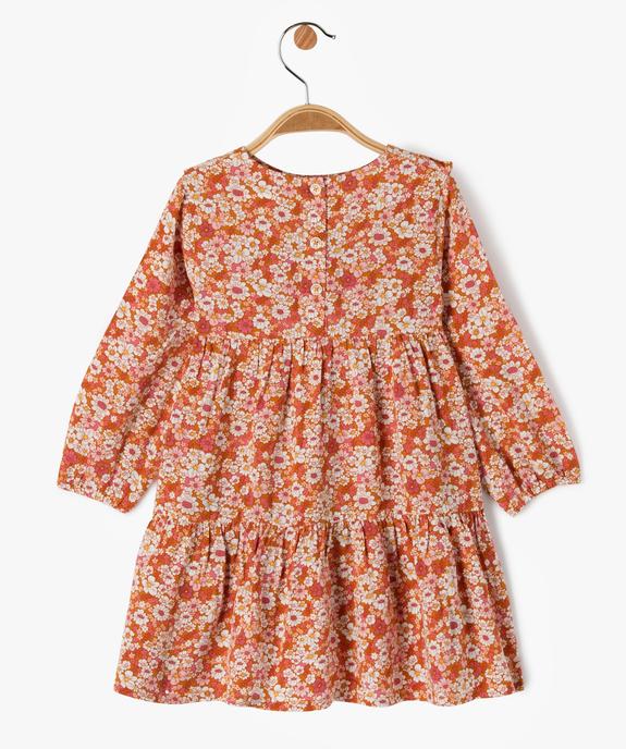 Robe ample à manches longues fleurie bébé fille - LuluCastagnette vue4 - LULUCASTAGNETTE - GEMO