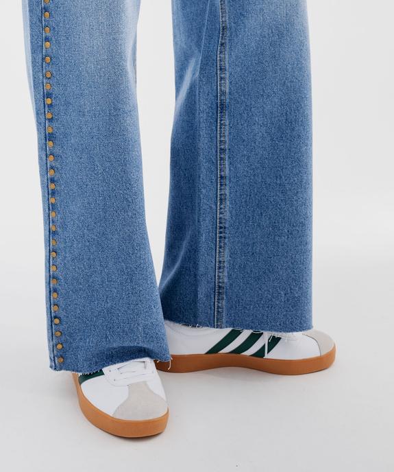 Jean flare taille haute à clous et bords francs femme vue2 - GEMO(FEMME PAP) - GEMO