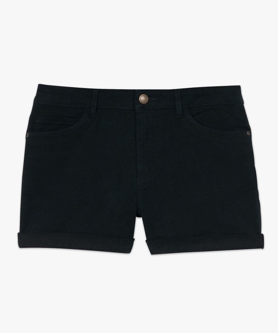 Short en coton stretch avec revers cousus femme vue17 - GEMO 4G FEMME - GEMO