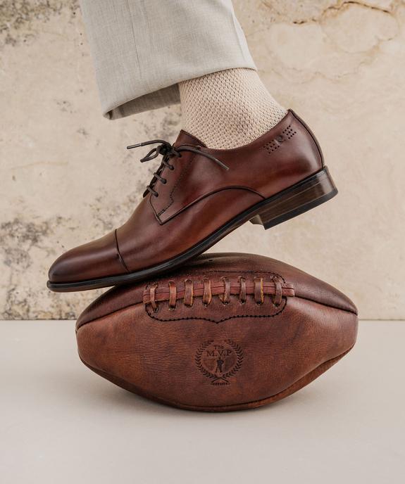Derby à bout droit dessus cuir homme - Pierre Cardin vue1 - PIERRE CARDIN D - GEMO