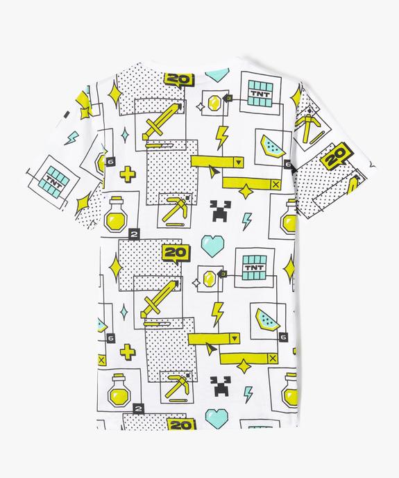 Tee-shirt Minecraft imprimé garçon vue3 - MINECRAFT - GEMO