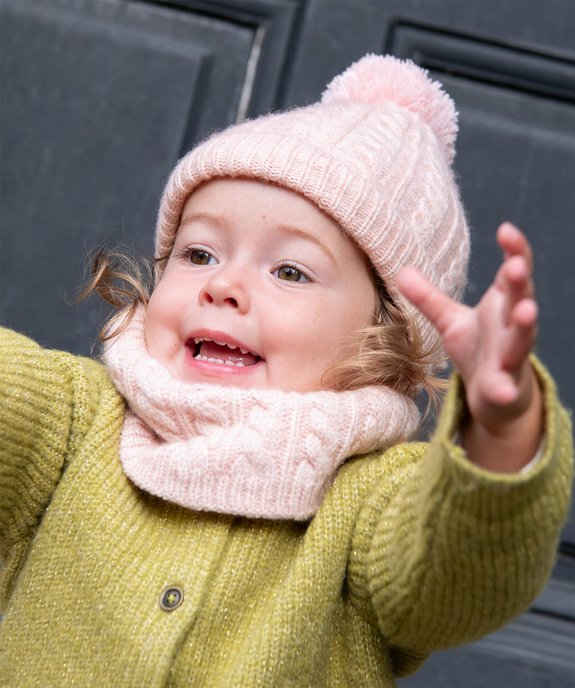 Echarpe snood doublée polaire bébé fille vue2 - GEMO(BEBE DEBT) - GEMO